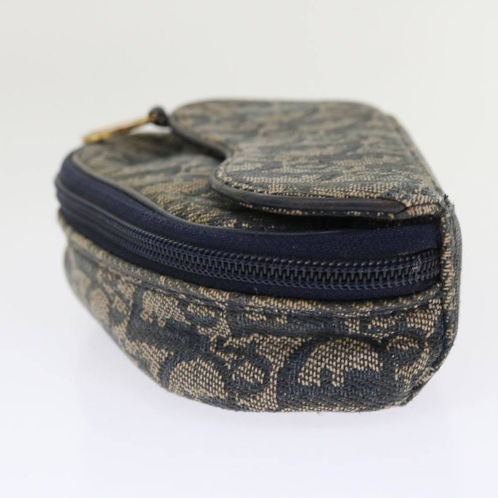 Christian Dior Trotter Canvas Saddle Pouch Navy Auth bs6504 - Picture 4 of 16